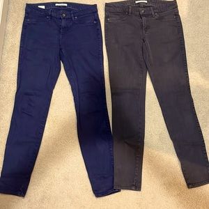Two pairs Rich and Skinny jeans.